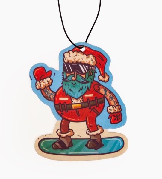 Snowboarding Weihnachtsmann